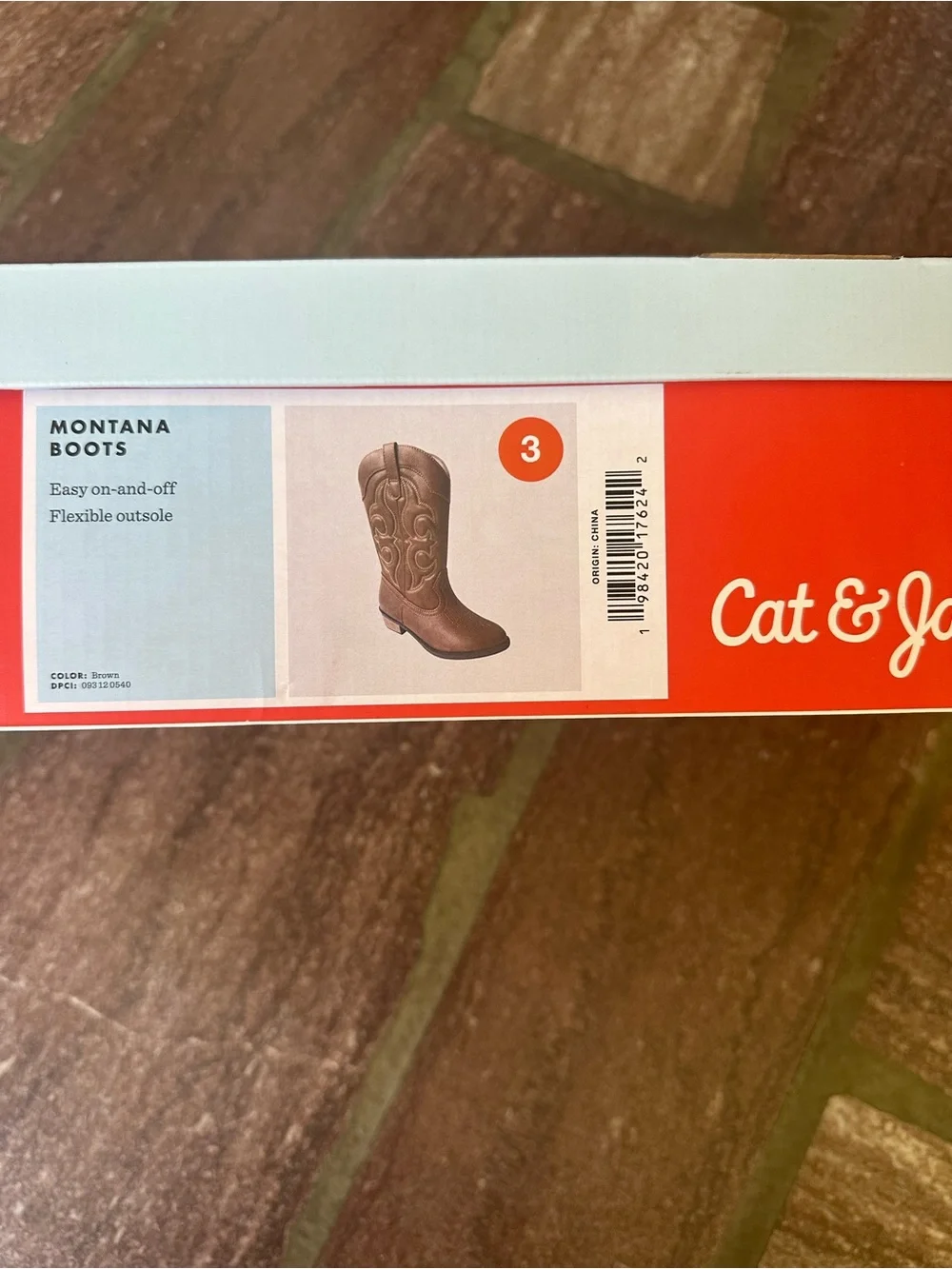Kids brown Montana Western boot